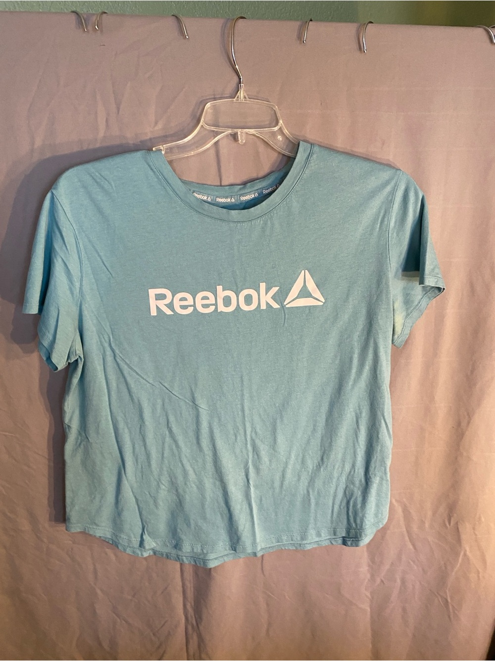 Reebok Light Blue Crewneck Logo Tee